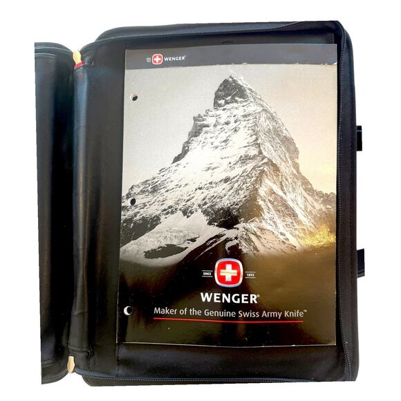 Wenger Swiss Gear Professional Travel Briefcase 15x11 Black w/ Original Notepad - Picture 6 of 9